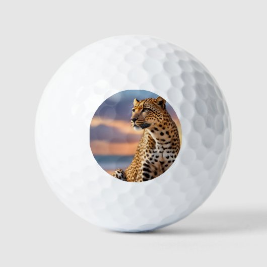 Mooie luipaard golfballen (Voorkant)