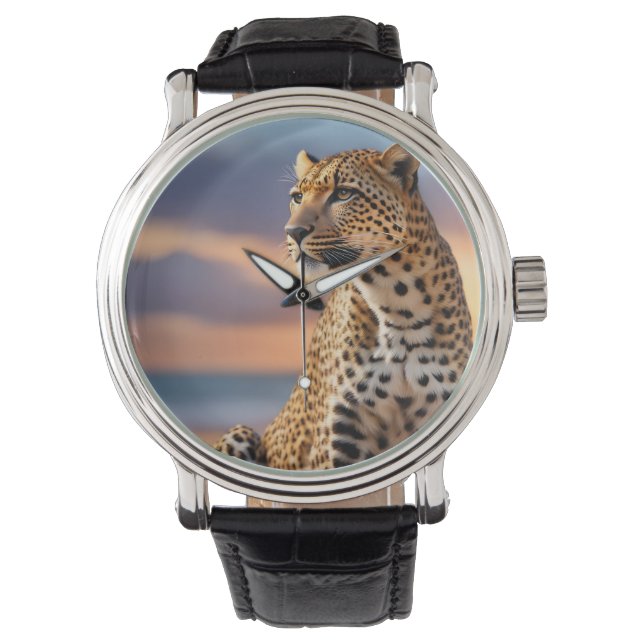 Mooie luipaard horloge (Voorkant)