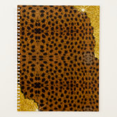 Mooie Luipaard Leer Dierenprint Met Glitters Planner (Voorkant)