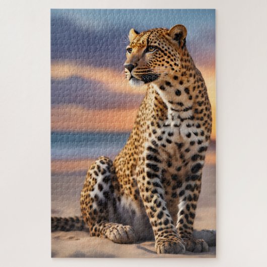 Mooie luipaard legpuzzel (Verticaal)