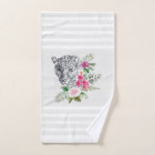Mooie luipaard met grijze strepen bad handdoek (Handdoek)