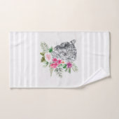 Mooie luipaard met grijze strepen bad handdoek (Handdoek)