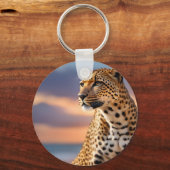 Mooie luipaard sleutelhanger (Achterkant)