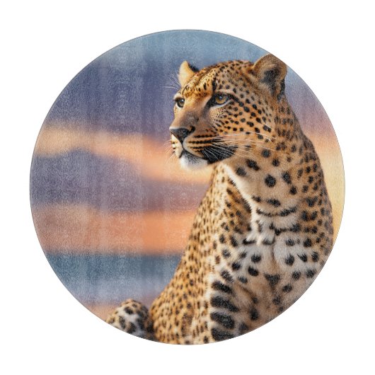 Mooie luipaard snijplank (Voorkant)