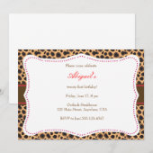 Mooie Luipaard Uitnodiging (Voorkant / Achterkant)