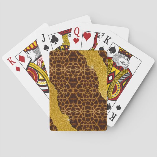 Mooie Luipaardprint Met Glitters Pokerkaarten (Achterkant)