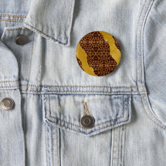 Mooie Luipaardprint Met Glitters Ronde Button 5,7 Cm (In situ)