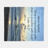 MOOIE LUKE 18:27 ZONSOPGANG FLEECE DEKEN (Voorkant (Horizontaal))