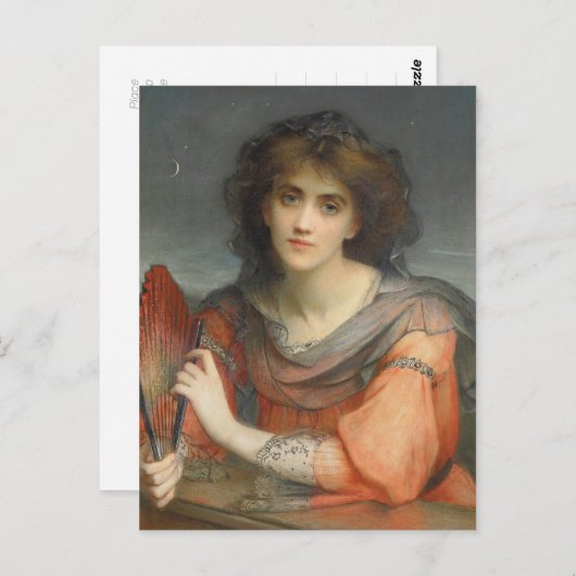 Mooie Luna maangodin Hallé CC1171 Briefkaart (Voorkant / Achterkant)