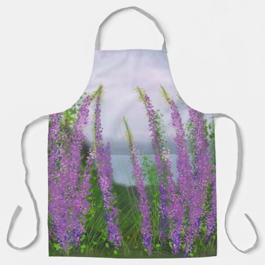 Mooie Lupine Bloemen Bij Het Meer Schort (Voorkant)