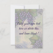 Mooie Lush Grapes en Leaves | Je past je aan Kaart (Achterkant)