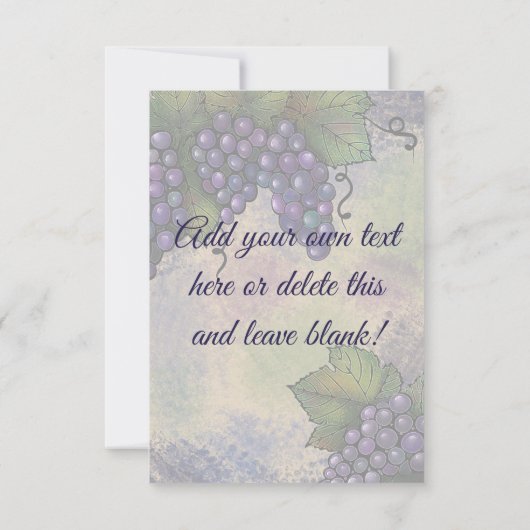 Mooie Lush Grapes en Leaves | Je past je aan Kaart (Achterkant)