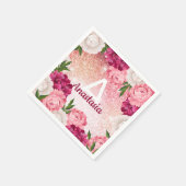 Mooie luxe florale glitter servet (Hoek)