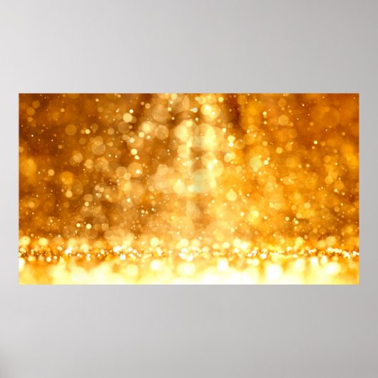 Mooie luxe gouden rode glitterachtergrond. poster (Voorkant)