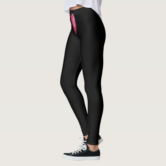 Mooie luxe, mooie, roodrode kunst, prachtig design leggings (Links)