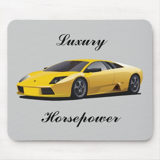 Mooie luxe-sportauto met muis muismat (Voorkant)