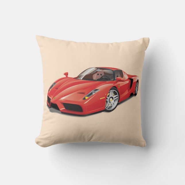 Mooie luxe sportauto werkkussen kussen (Voorkant)