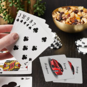 Mooie luxe sportwagen dek van speelkaarten (Insitu)