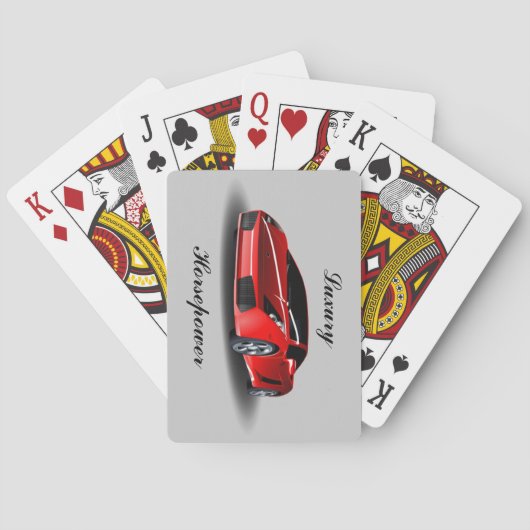 Mooie luxe sportwagen dek van speelkaarten (Achterkant)