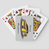 Mooie luxe sportweddenauto's maken speelkaarten (Achterkant)