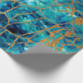 Mooie luxe textuur van blauwe marmer met goud. cadeaupapier (Hoek)