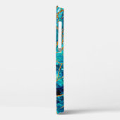 Mooie luxe textuur van blauwe marmer met goud. Case-Mate iPhone case (Achterkant / Links)