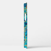 Mooie luxe textuur van blauwe marmer met goud. Case-Mate iPhone case (Achterkant / Rechts)