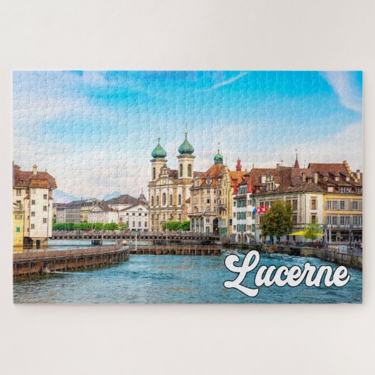 Mooie Luzern, Zwitserland Legpuzzel (Horizontaal)