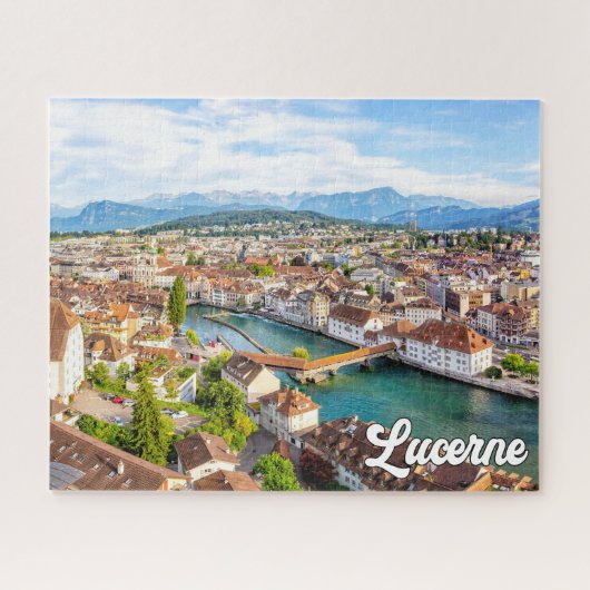 Mooie Luzern, Zwitserland Legpuzzel (Horizontaal)