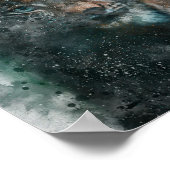 Mooie Lynx Cat esthetische waterverf schilderij Poster (Hoek)