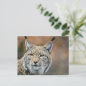 Mooie lynx voorgrond briefkaart (Staand voorkant)