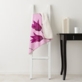 Mooie M monogram  roze tulpen bloemig Sherpa Deken (In situ)