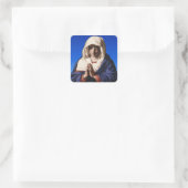 Mooie Maagd Maria in Gebed Envelop Vierkante Sticker (Tas)