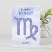 Mooie Maagd-teken Aangepaste Astrologie Gefelicite Kaart (Staand voorkant)