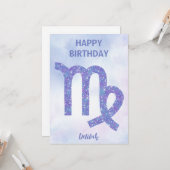 Mooie Maagd-teken Aangepaste Astrologie Gefelicite Kaart (Voorkant / Achterkant in situ)