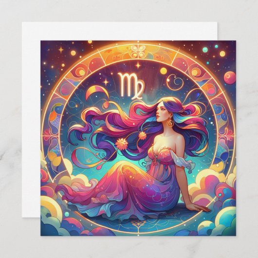 Mooie Maagd Vrouw | horoscoopkunst (Voorkant / Achterkant)