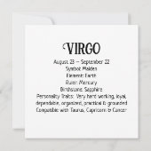 Mooie Maagd Vrouw | horoscoopkunst (Achterkant)