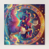 Mooie Maagd Vrouw | horoscoopkunst Legpuzzel (Horizontaal)