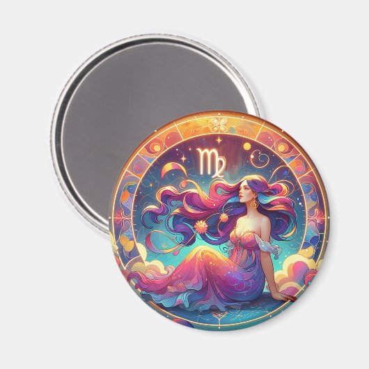 Mooie Maagd Vrouw | horoscoopkunst Magneet (Voorkant / Achterkant)