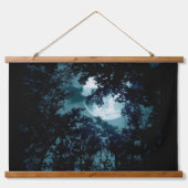 Mooie maan gloed door bomen hangend wandkleed (Voorkant)