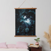 Mooie maan gloed door bomen hangend wandkleed (Slaapkamer)
