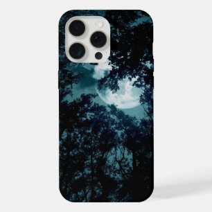 Mooie maan gloed door bomen iPhone 15 pro max case