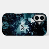 Mooie maan gloed door bomen Monogram Case-Mate iPhone Case (Achterkant (horizontaal))
