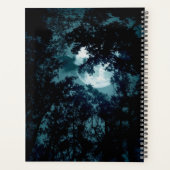 Mooie maan gloed door bomen planner (Achterkant)