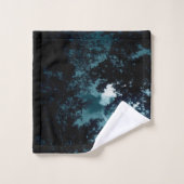 Mooie maan gloeit door bomen bad handdoek (Wasdoekje)