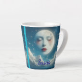 Mooie maan Latte mok (Rechterhoek)