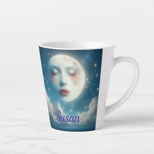 Mooie maan Latte mok (Rechts)