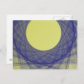 Mooie maan licht glans blauwe kleur briefkaart (Voorkant / Achterkant)