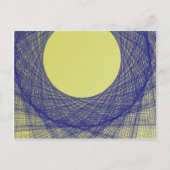 Mooie maan licht glans blauwe kleur briefkaart (Voorkant)