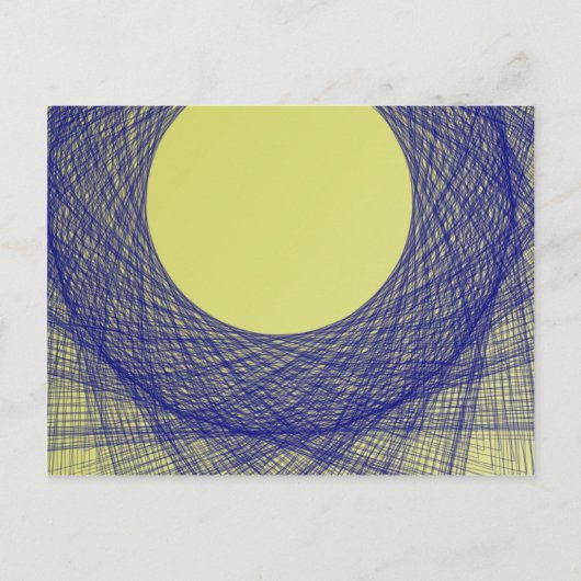 Mooie maan licht glans blauwe kleur briefkaart (Voorkant)